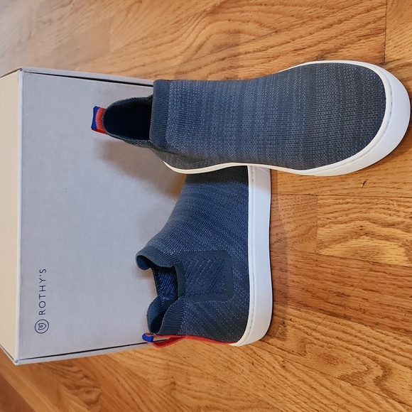 Rothy's The Chelsea Sneaker Slip On Boots Size 6.5 in Fog Melange - Picture 12 of 12